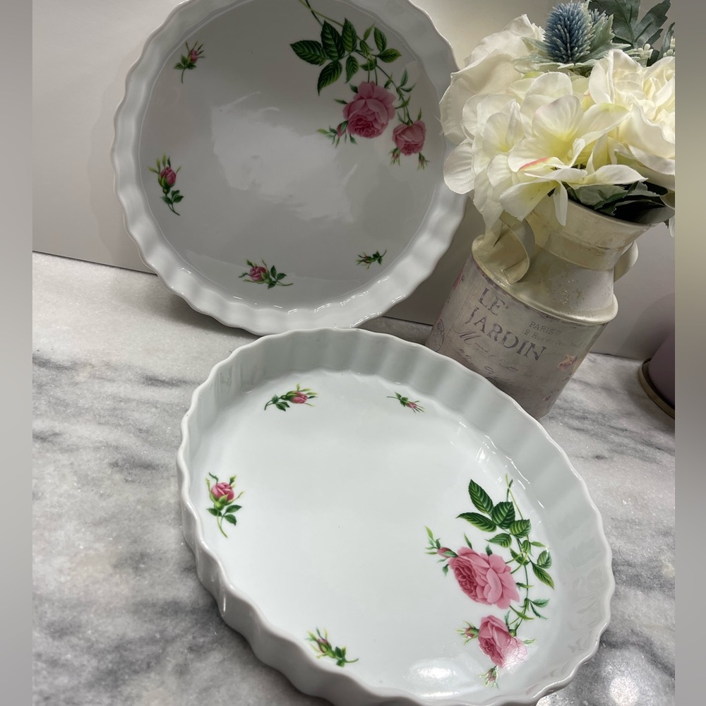 ✨Vintage Christineholm Quiche Rose Pattern porcelain dish bundle ✨✨ - Picture 8 of 8